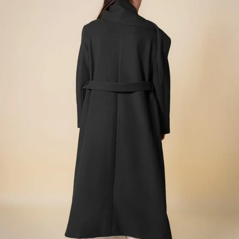 بطيخ معطف طويل مع وشاح