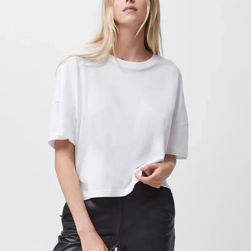 تي شيرت تالي جيرسي بياقة دائرية