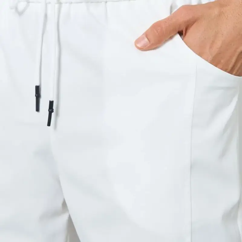 بنطال رجالي سادة بخصر رباط وقصة مستقيمة